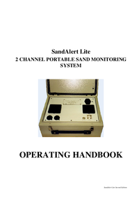 Thumbnail of document Manual - SandAlert Monitor